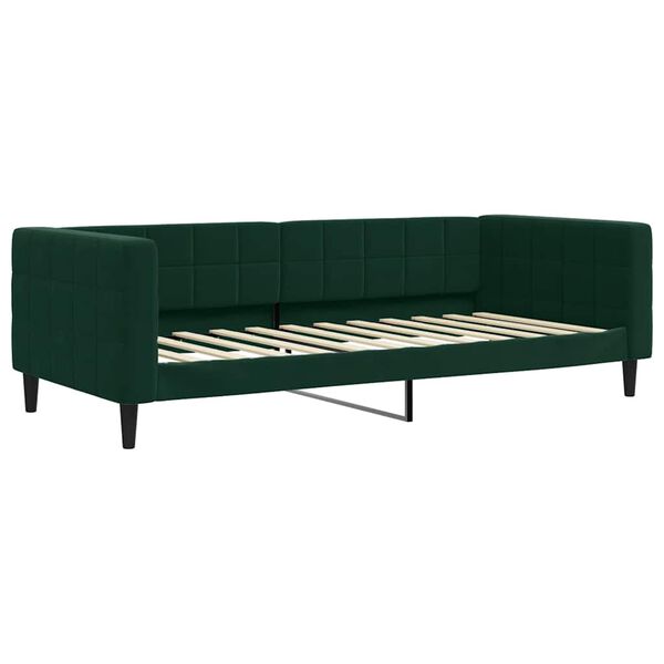 vidaXL Letto da Giorno Verde Scuro 90x200 cm in Velluto