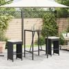 vidaXL Sgabelli da Bar con Cuscini 2 pz Neri in Polyrattan
