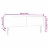 vidaXL Testiera con testiera Grigio chiaro 200 cm Pelle Sintetica