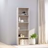 vidaXL Libreria 5 Ripiani Grigio Cemento 60x30x1789 Legno Multistrato