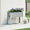vidaXL Fioriera da giardino 100x45x90 cm in acciaio zincato