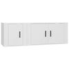 vidaXL Set di Mobili Porta TV 2 pz Bianco in Legno Multistrato