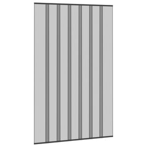 vidaXL Zanzariera per porta con tenda in rete Nero 160 x 240 cm