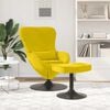 vidaXL Sedia Egg con Pouf Giallo Velluto