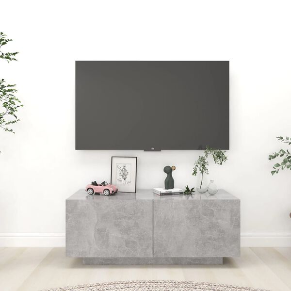vidaXL Mobile per TV Grigio Cemento 100x35x40 cm Legno Multistrato