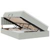 vidaXL Letto con contenitore LED e materasso Grigio Chiaro