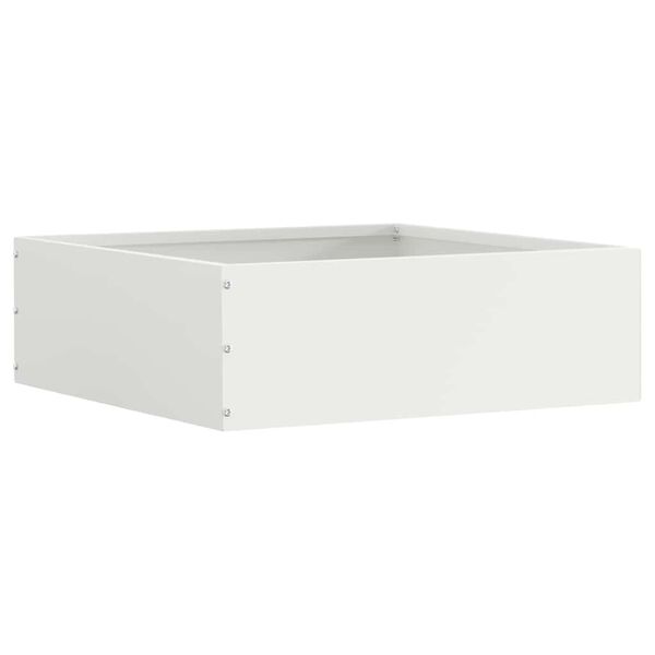 vidaXL Bordura per Prato Bianco 40 x 40 x 13 cm Acciaio