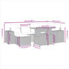 vidaXL Set Divani da Giardino 7 pz con Cuscini Beige in Polyrattan