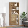 vidaXL Credenza con cassetto Rovere artigianale 69,5 x 34 x 180 cm