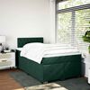vidaXL Giroletto a Molle con Materasso Verde Scuro 120x190 cm Velluto