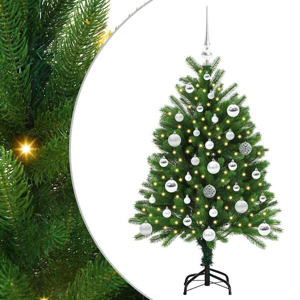 vidaXL Albero di Natale con 150 LED con supporto Verde 120 cm PE