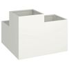 vidaXL Vaso da giardino Bianco 100 x 100 x 60 cm Acciaio