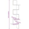 vidaXL Scaffale Angolare Muro Bianco 32x32x127,5 cm Legno Multistrato