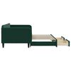 vidaXL Divano Letto Estraibile Cassetti Verde Scuro 100x200cm Velluto
