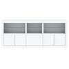 vidaXL Credenza con Luci LED Bianca 162x37x67 cm