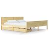 vidaXL Giroletto con 2 Cassetti in Legno Massello di Pino 200x200 cm
