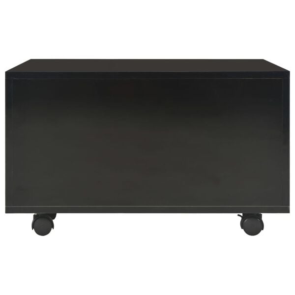 vidaXL Tavolino da Salotto Nero Lucido 60x60x35 cm Legno Multistrato