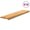 vidaXL Gradini 16 pz Marrone Chiaro 110x30x2 cm Legno Massello Rovere