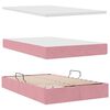 vidaXL Letto con contenitore e materasso Rosa 120 x 200 cm Velluto
