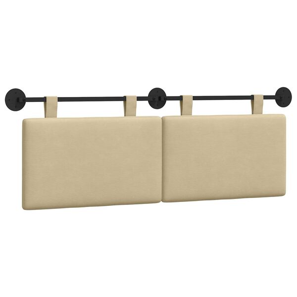 vidaXL Testata appesa Tinta unita Grigio Verde Chiaro 150 x 55 x 5 cm