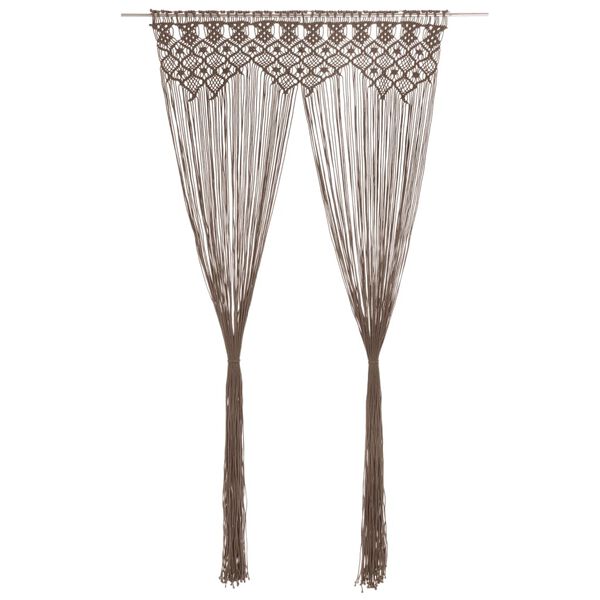 vidaXL Tenda Macramè Grigio Talpa 140x240 cm in Cotone