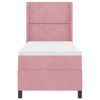 vidaXL Letto a molle con materasso Rosa 80 x 200 cm Velluto