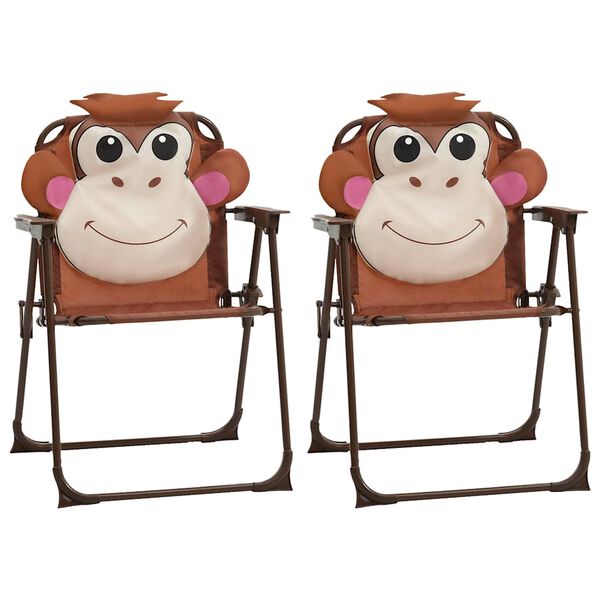 vidaXL Set da Bistrot da Giardino per Bambini con Ombrellone Marrone