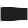 vidaXL Rivestimento da Cucina 2 pcs Nero 120 x 50 cm vetro temperato