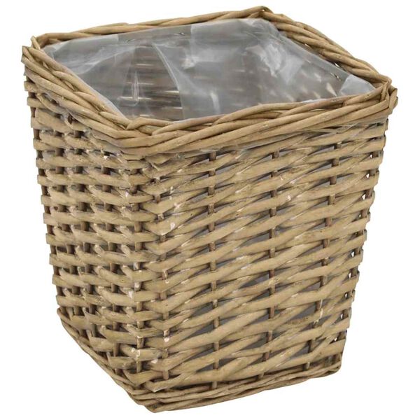 vidaXL Letti Rialzati da Giardino 3 pz in Vimini e Rivestimento in PE