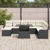 vidaXL Set Divano da Giardino con cuscino 9 pcs Nero Poly Rattan