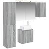 vidaXL Set di Armadi da Bagno 5 pz Sonoma grigio Legno ingegnerizzato