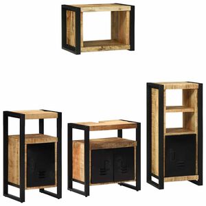 vidaXL Set di mobili per il bagno 4 pcs Legno di mango massello