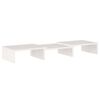 vidaXL Supporto per Monitor Bianco 60x24x10,5cm Legno Massello di Pino