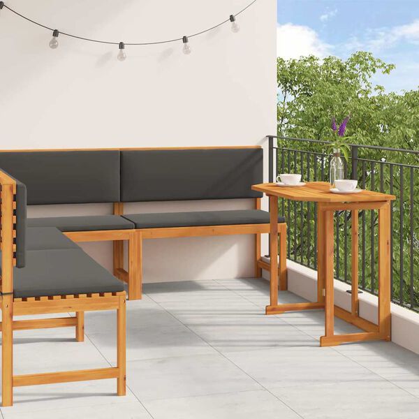 vidaXL Set Panchina da Giardino 4 pcs Marrone legno massello di acacia