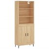 vidaXL Credenza Rovere Sonoma 69,5x34x180 cm in Legno Multistrato