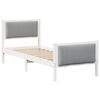 vidaXL Struttura del letto Grigio chiaro 75 x 190 cm Tessuto
