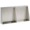 vidaXL Muro di contenimento 2 pz 40 x 12 x 50 cm Acciaio Inox Argento