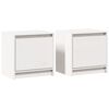 vidaXL Comodini 2 pz Bianchi 40x30,5x40 cm in Legno Massello di Pino