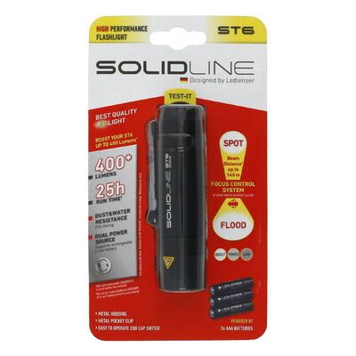 SOLIDLINE Torcia ST6 con Clip 400 lm