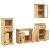 vidaXL Set Mobili da Bagno 4 pz Corona in Legno Massello di Pino