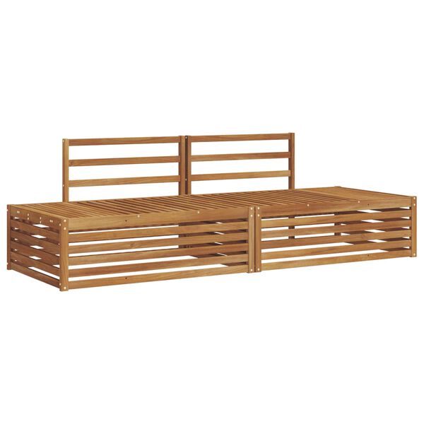 vidaXL Set di divani da esterno 2 Pezzo Naturale 203,5 x 83 x 73 cm