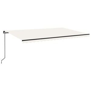 vidaXL Tenda da Sole Retrattile Manuale 500x300 cm Crema
