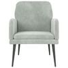 vidaXL Poltrona Grigio Chiaro 62x79x79 cm Velluto
