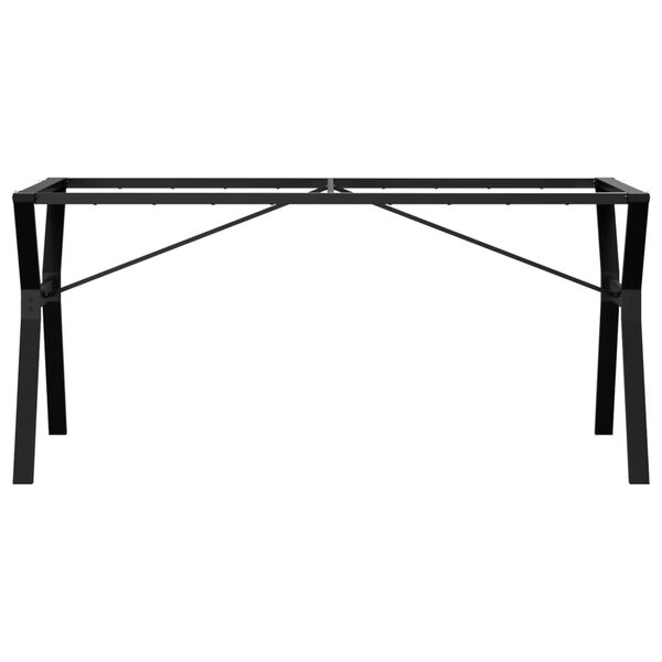vidaXL Telaio Gambe a Y per Tavolo da Pranzo 160x80x73 cm in Acciaio