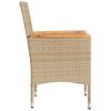 vidaXL Sedie da Giardino con Cuscini 2 pz Beige in Polyrattan