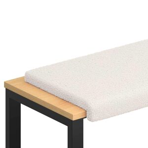 vidaXL Cuscino per panchina Tessuto Sherpa Crema Profondit&agrave; 35 cm