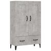 vidaXL Credenza Grigio Cemento 70x31x115 cm in Legno Multistrato