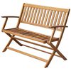 vidaXL Panchina da Giardino 120 cm in Legno Massello di Acacia