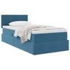 vidaXL Letto con Contenitore Blu Scuro 100 x 200 cm Velluto