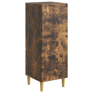 vidaXL Credenza Rovere Fumo 33 x 34,5 x 90 cm Legno ingegnerizzato